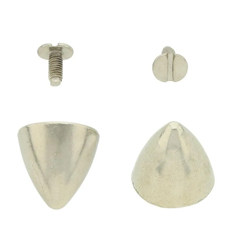 Toscani Rivetti e borchie Borchia cono grande zinco argento 13mm