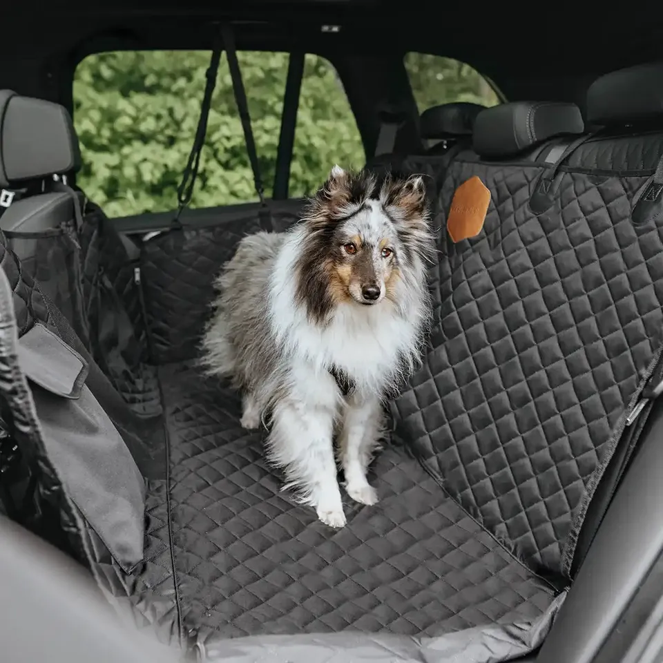 Rudelkönig Reisen mit Hund Rücksitzschutz coprisedile auto nero