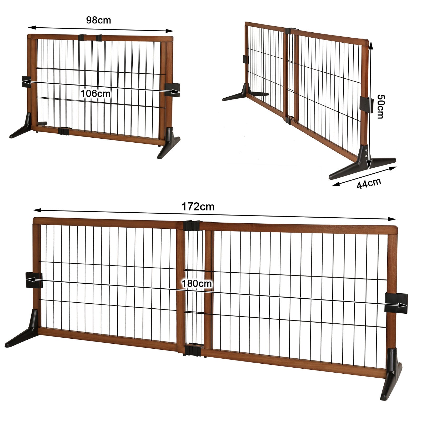 Lionto Welpenschutzgitter cancello per cani 71 cm estensibile