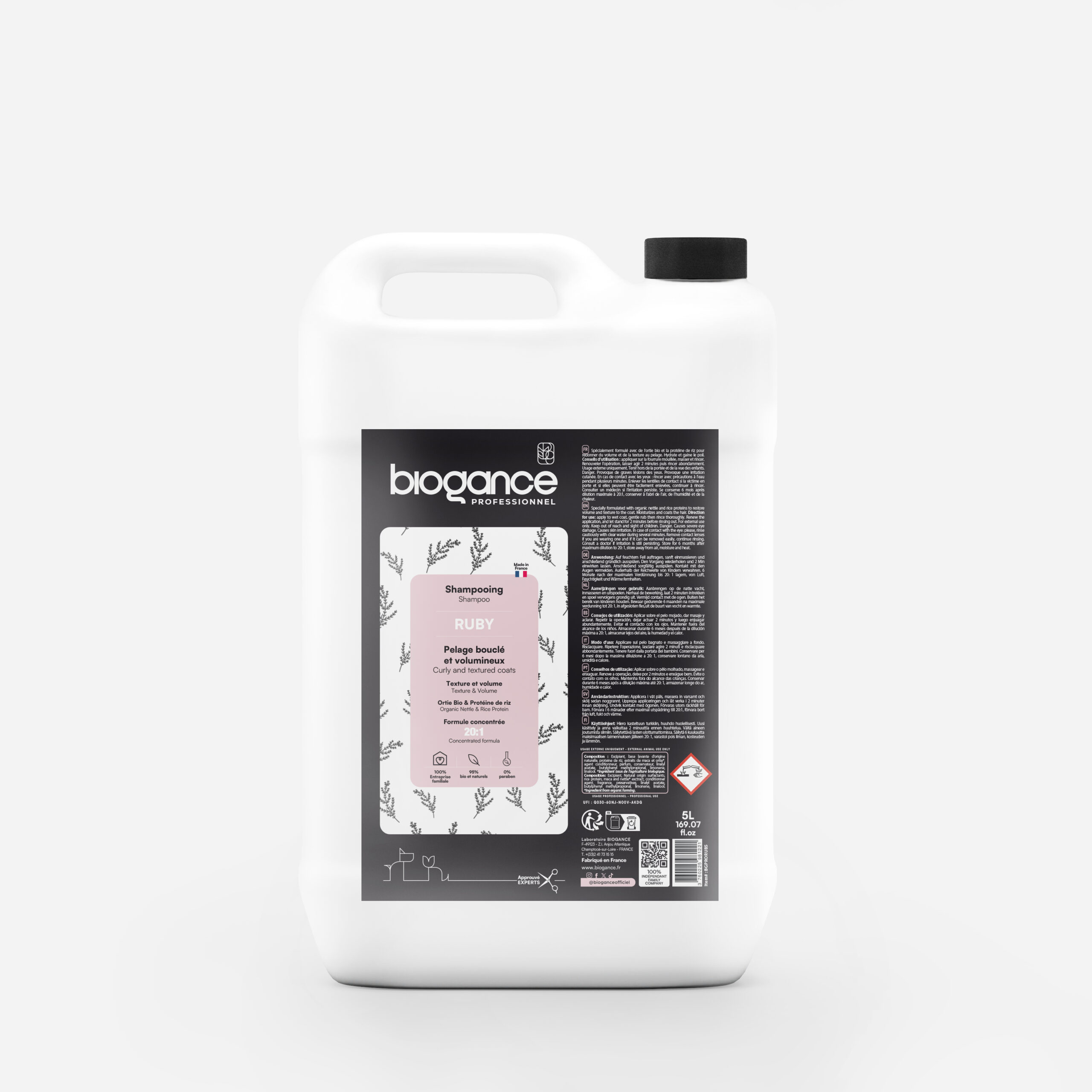 Biogance Ruby Pro Shampoo Cane Texturizzante all'Ortica