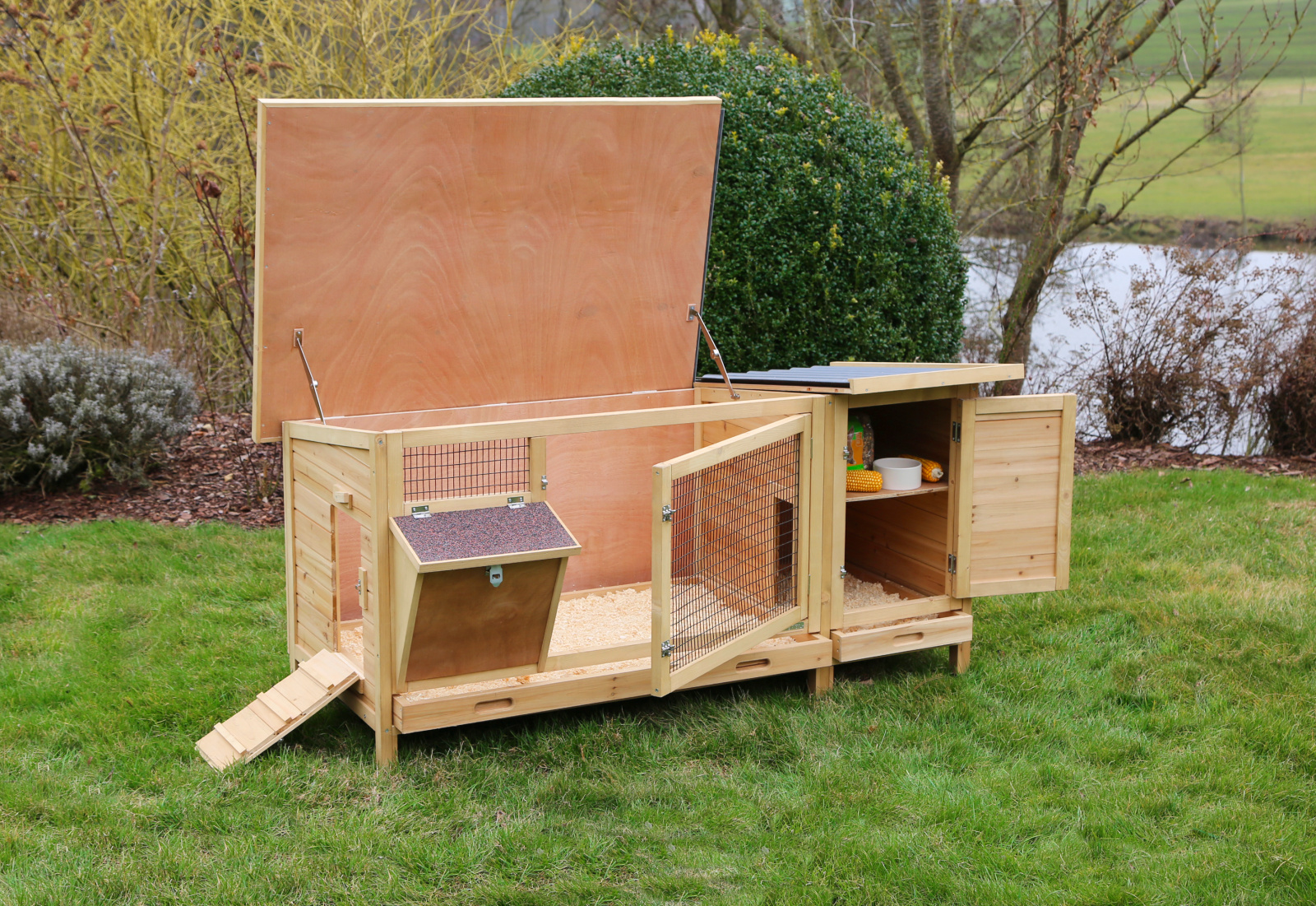 Kerbl Pet Rabbit Hutch XXL Vario conigliera legno fieno