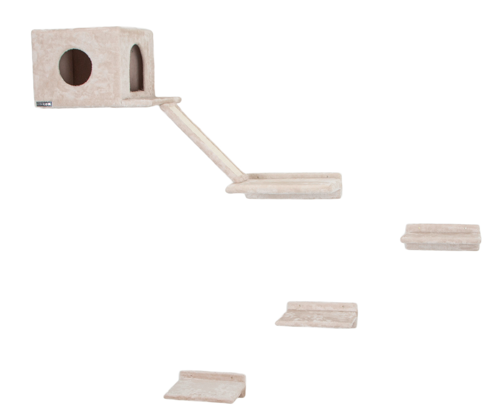 Kerbl Montblanc parete arrampicata gatto 6 pezzi con cuccia