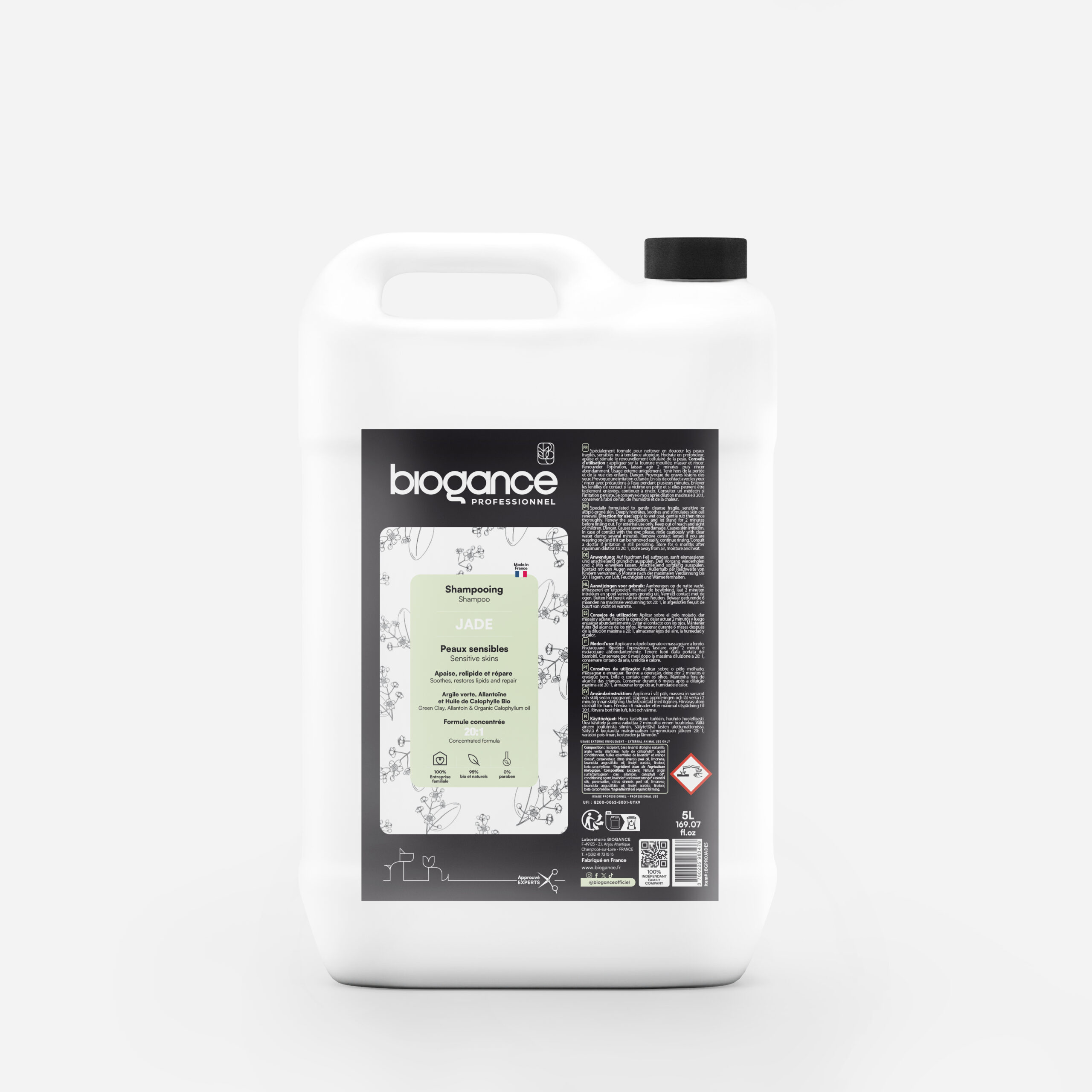 Biogance Jade shampoo pelli sensibili cani e gatti aloe vera