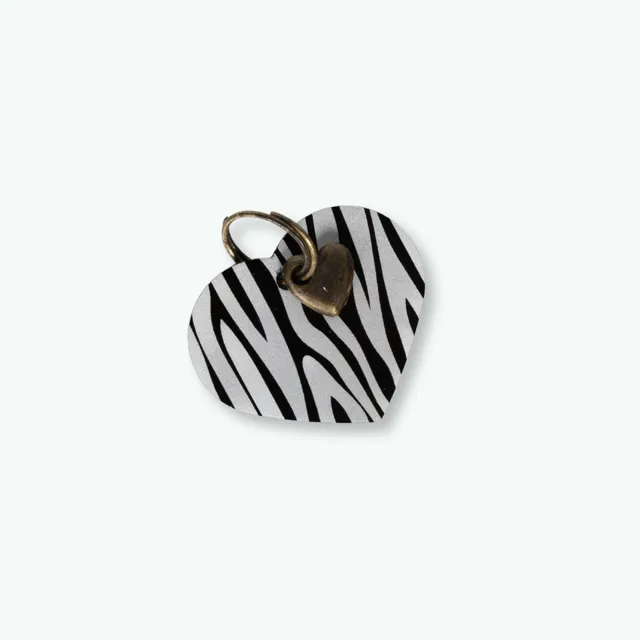Dog with a Mission Zebra Cuore medaglietta cane L personalizzata
