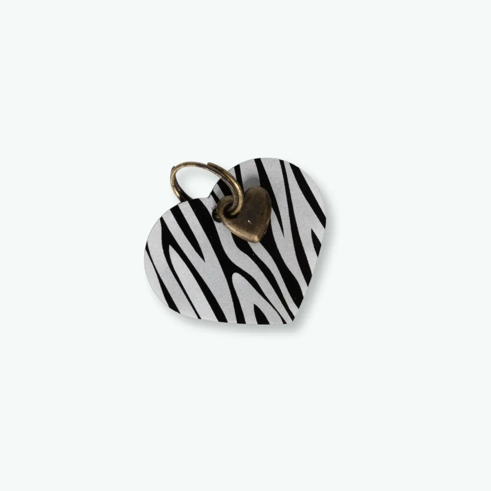 Dog with a Mission Zebra Cuore medaglietta cane L personalizzata