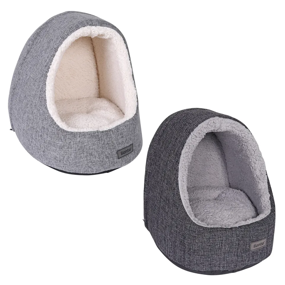 Lionto Katzenbettchen grotta gatto 40x35x38 cm grigio scuro