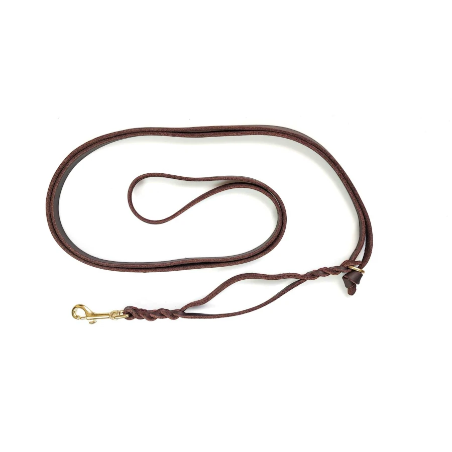 Toscani Cuoio Tres guinzaglio cane 250 cm tre in uno