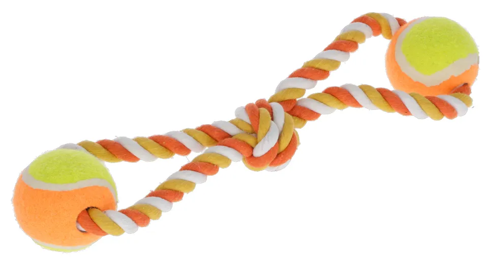 Kerbl Pet Tug Toy Balls gioco cane con pallina tennis