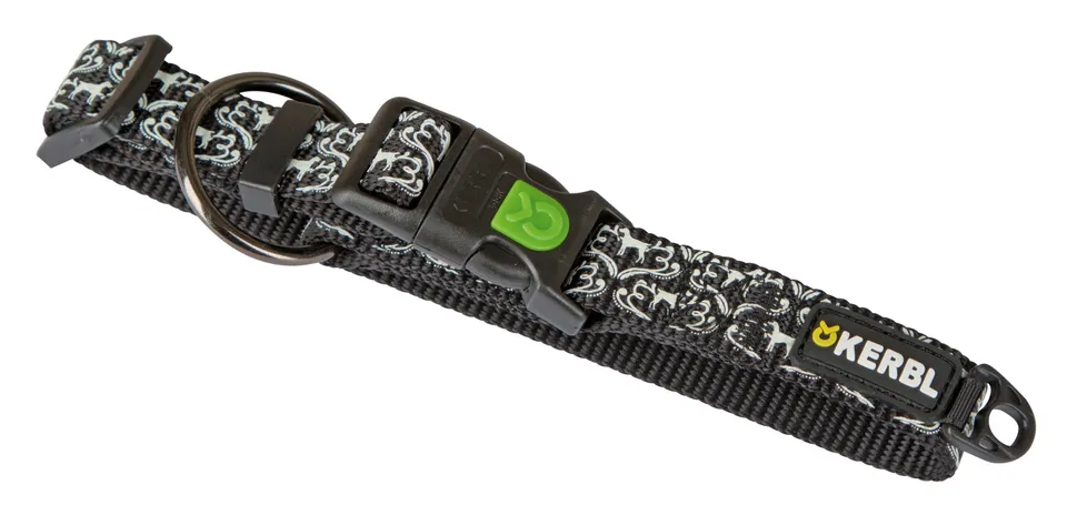 Kerbl Pet Shiny Night Collare Cane Nylon Riflettente