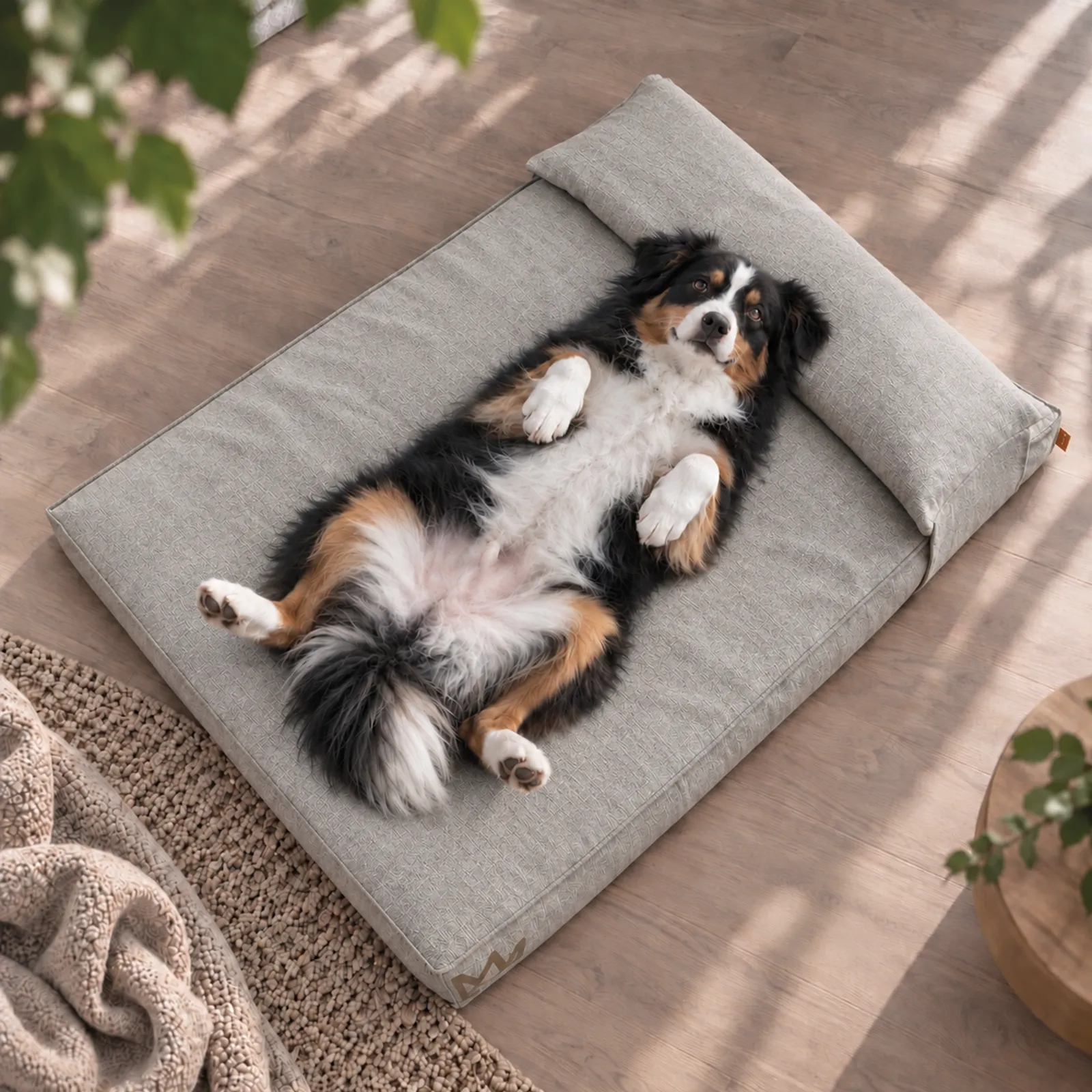 Rudelkönig Sluma cuccia cane memory foam beige con cuscino M