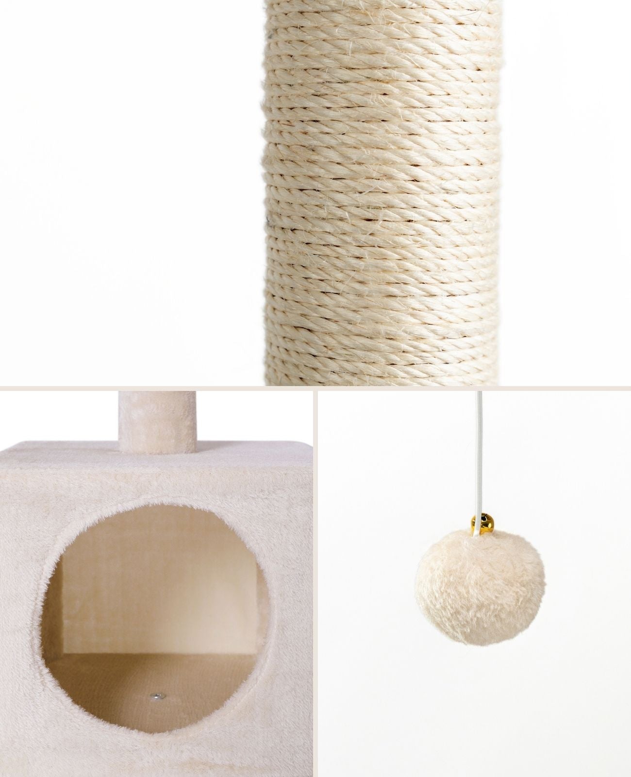 Lionto Katzenkratzbaum 85 cm tiragraffi gatti grigio scuro sisal