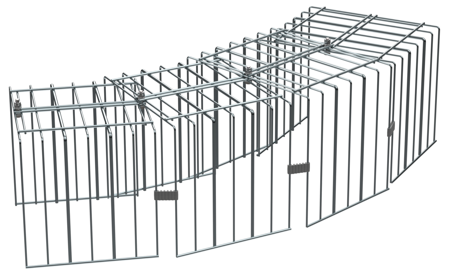 Kerbl Tunnel prolunga collegamento conigli metallo 2 cm