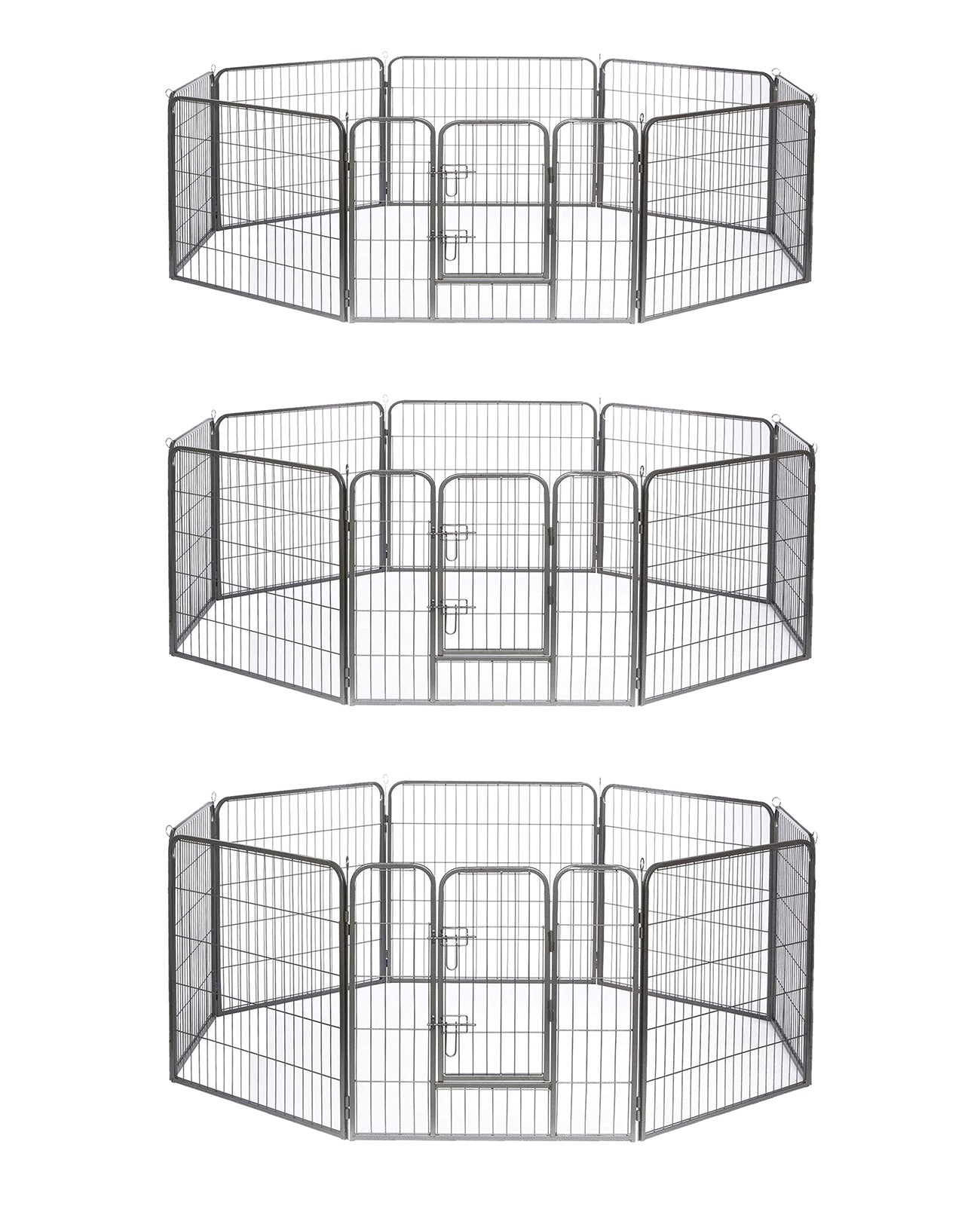 Lionto Freilaufgehege metallo recinto cuccioli 8 elementi 60 cm