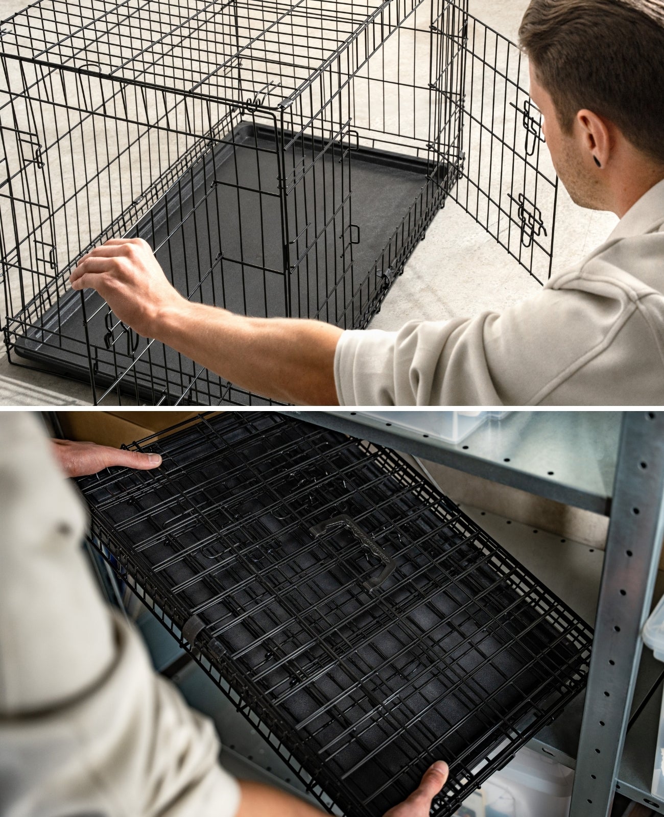 Lionto Hundetransportboxen gabbia cane 122x76x81 cm metallo