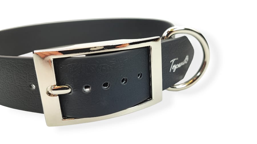 Toscani Waterproof collare cane fibbia taglia grande nero