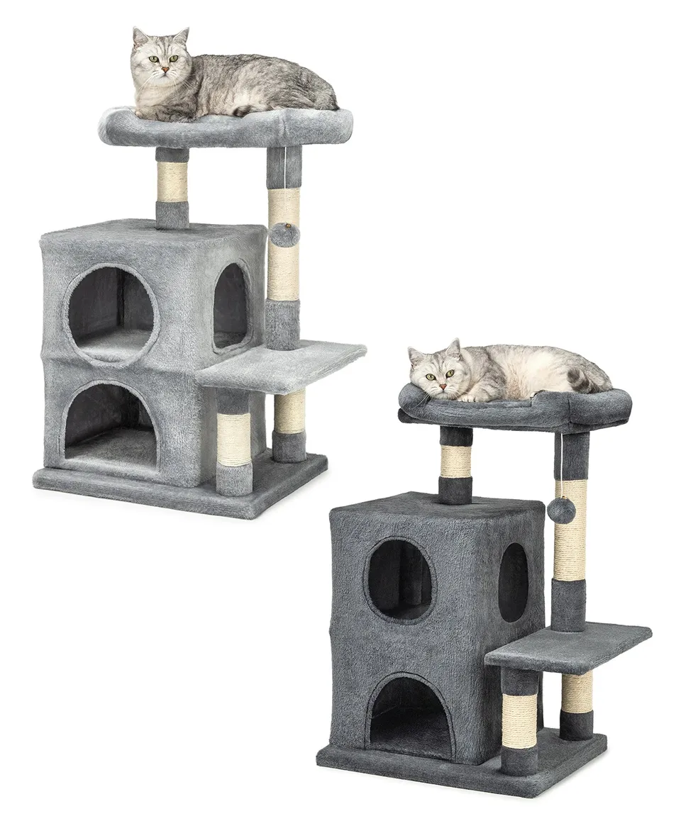Lionto Katzenkratzbäume tiragraffi gatto 80 cm grigio chiaro