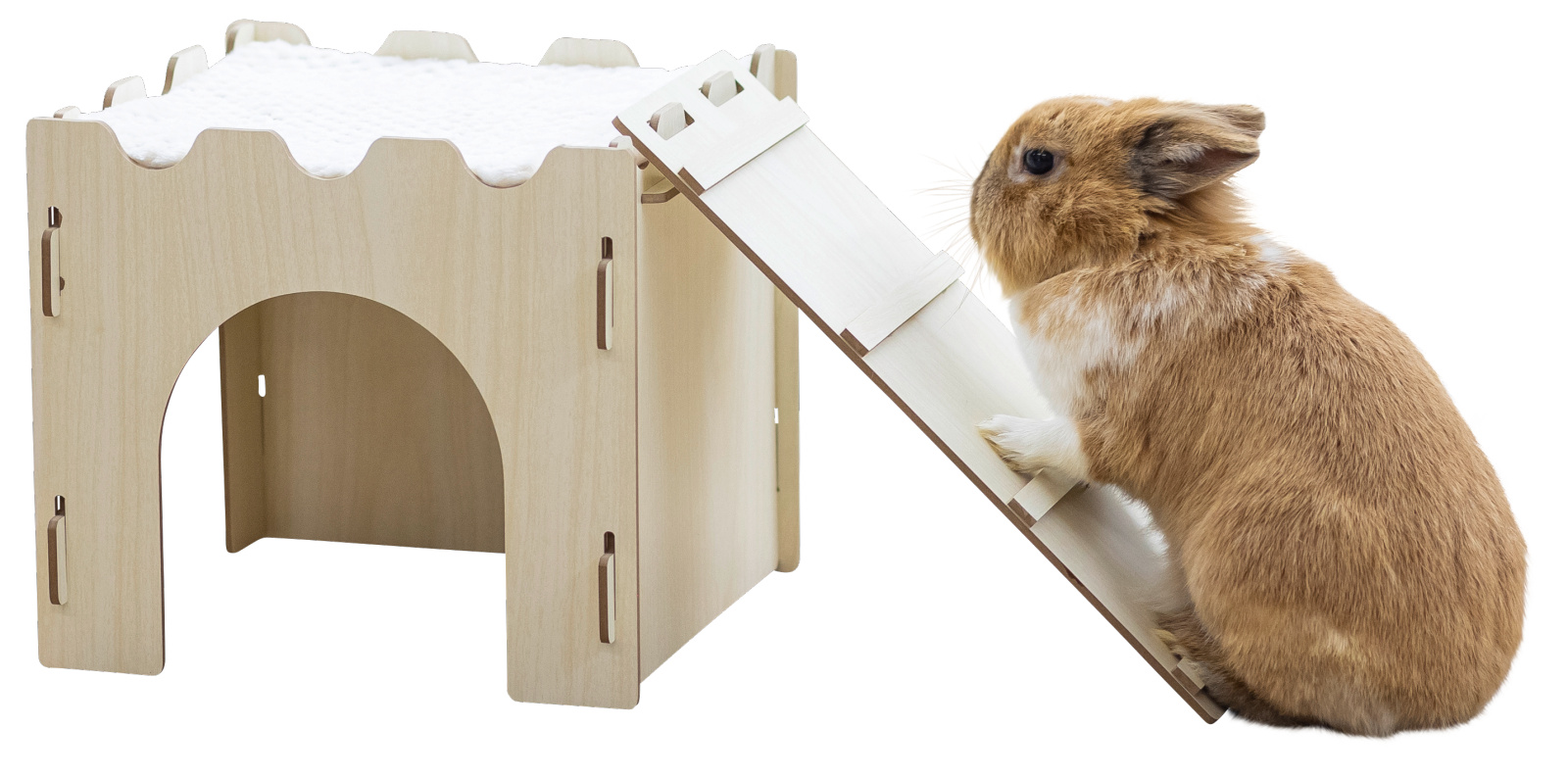 Kerbl Rodent Castle Casetta Roditori Legno con Rampa Cuscino