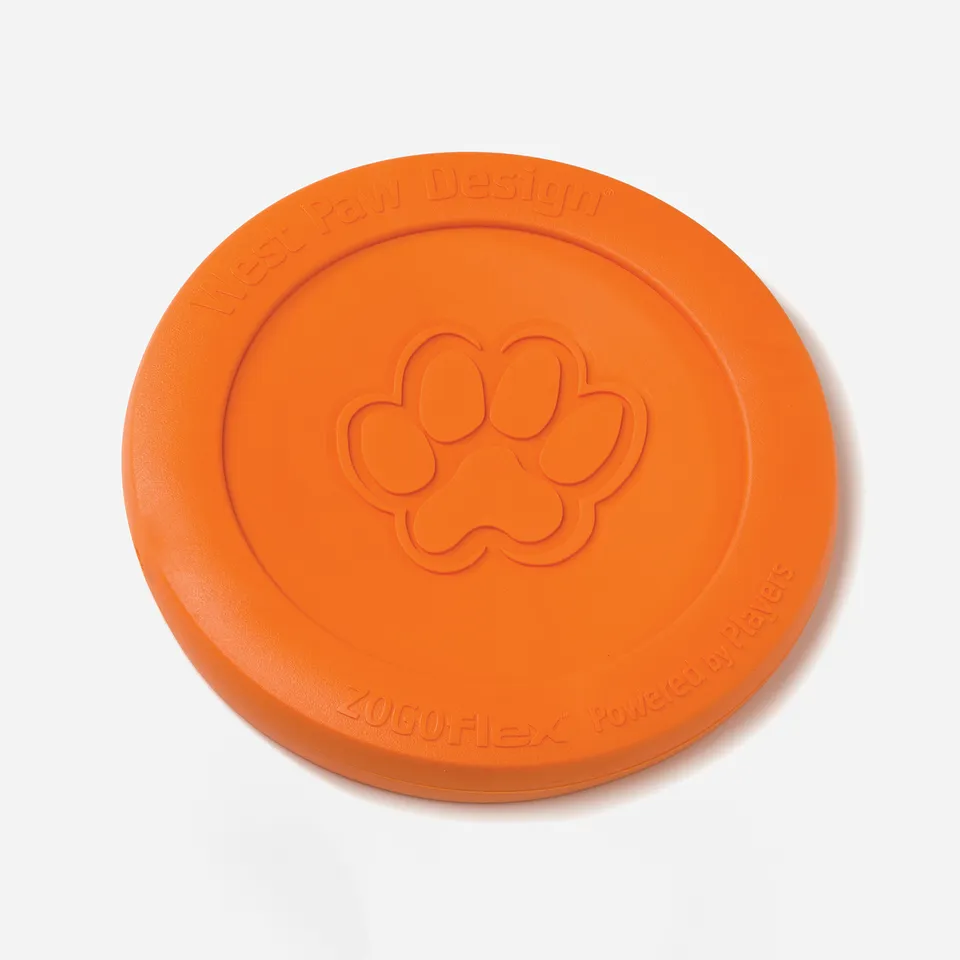 West Paw Zisc frisbee gioco cane arancione plastica riciclata