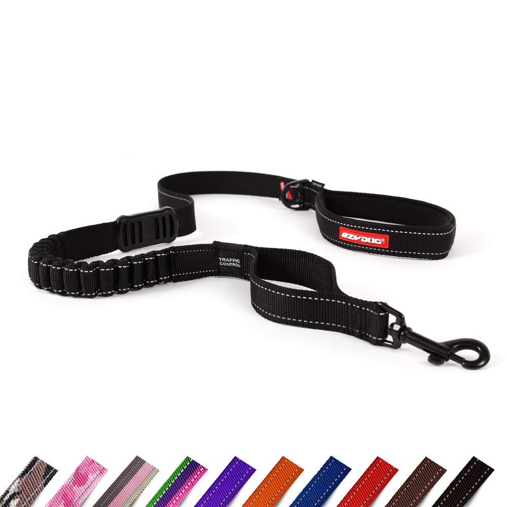 EzyDog Dog Leashes Zero Shock Guinzaglio Cane 1.2m Nero