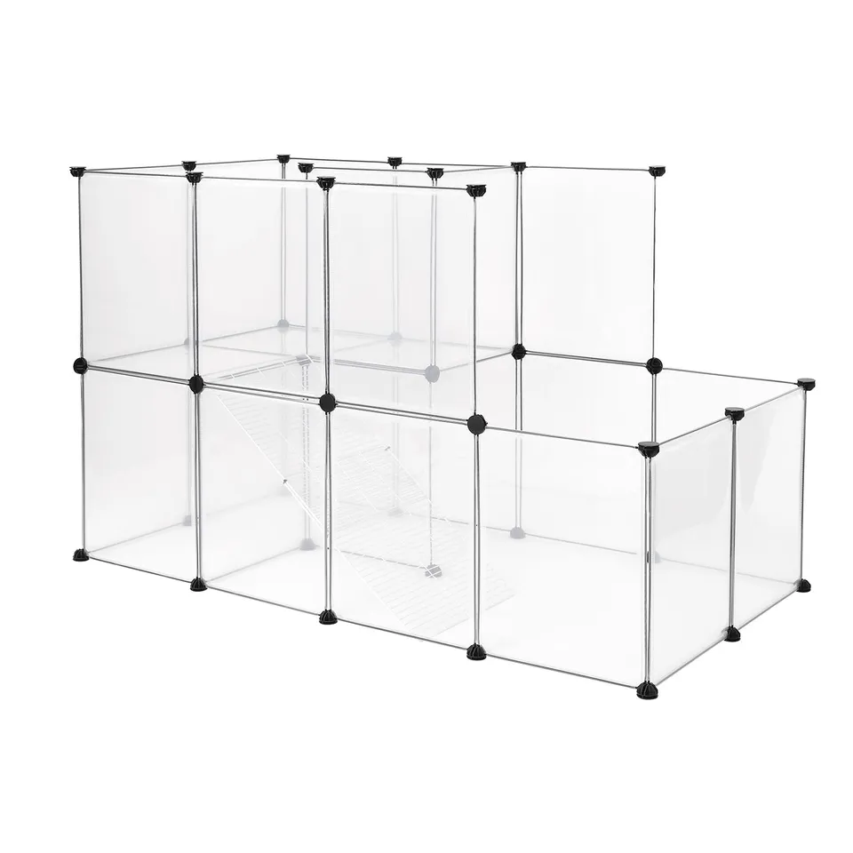 Lionto Kleintiergehege recinto plastica 2 piani 147x75 cm