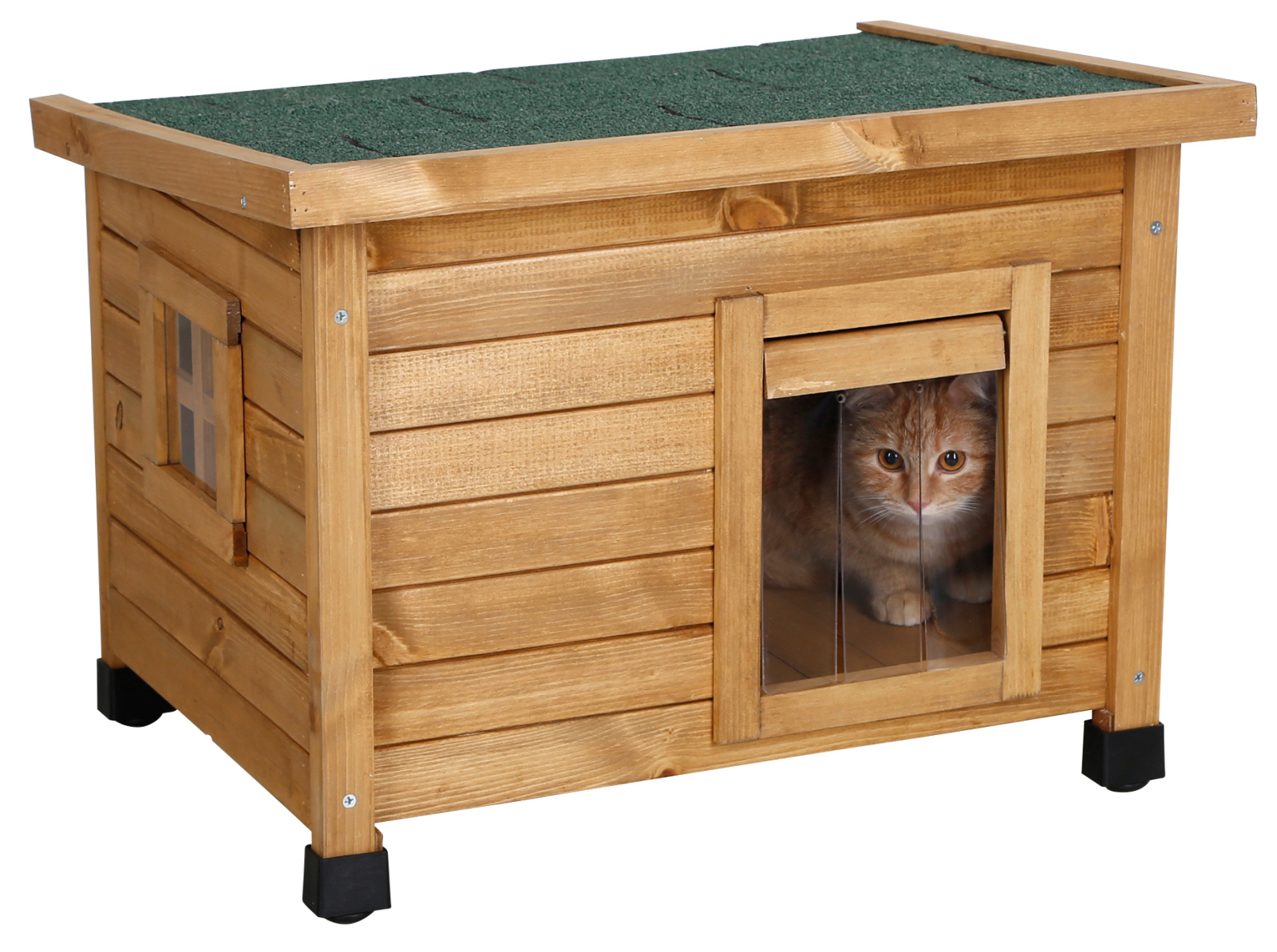 Kerbl Pet Cat House Rustica casetta gatto esterno legno