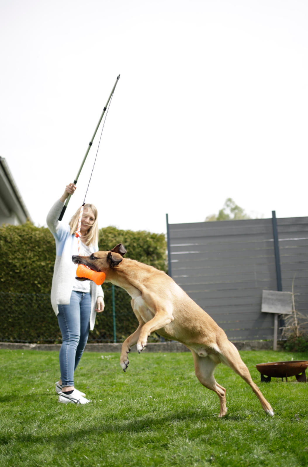 Kerbl Playing Fishing Rod canna gioco cane telescopica