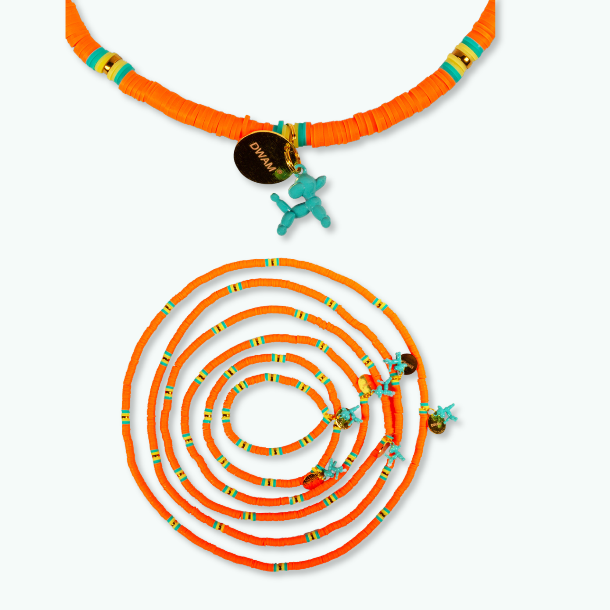 Dog with a Mission Balloon collana cane multicolore XL 60 cm