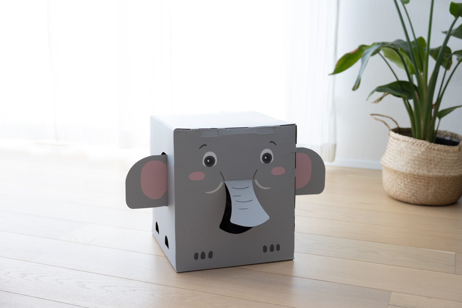Kerbl Cat Scratch Elefant tiragraffi cartone casetta gatto leggera