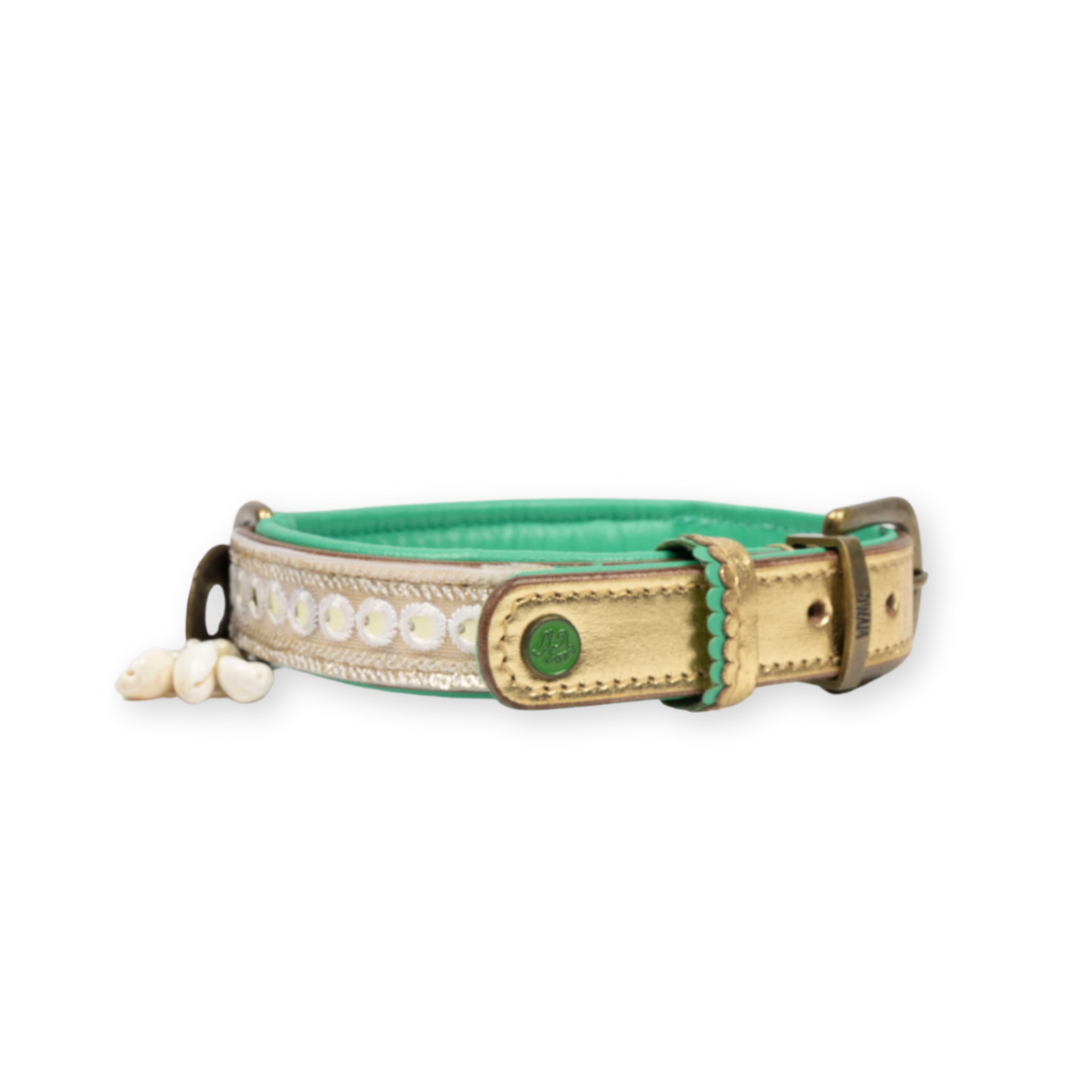 Dog with a Mission Love Story M collare cane oro 34-39 cm pizzo