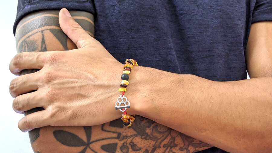 Toscani Antiparassitari Bracciale Ambra Lava antizanzare
