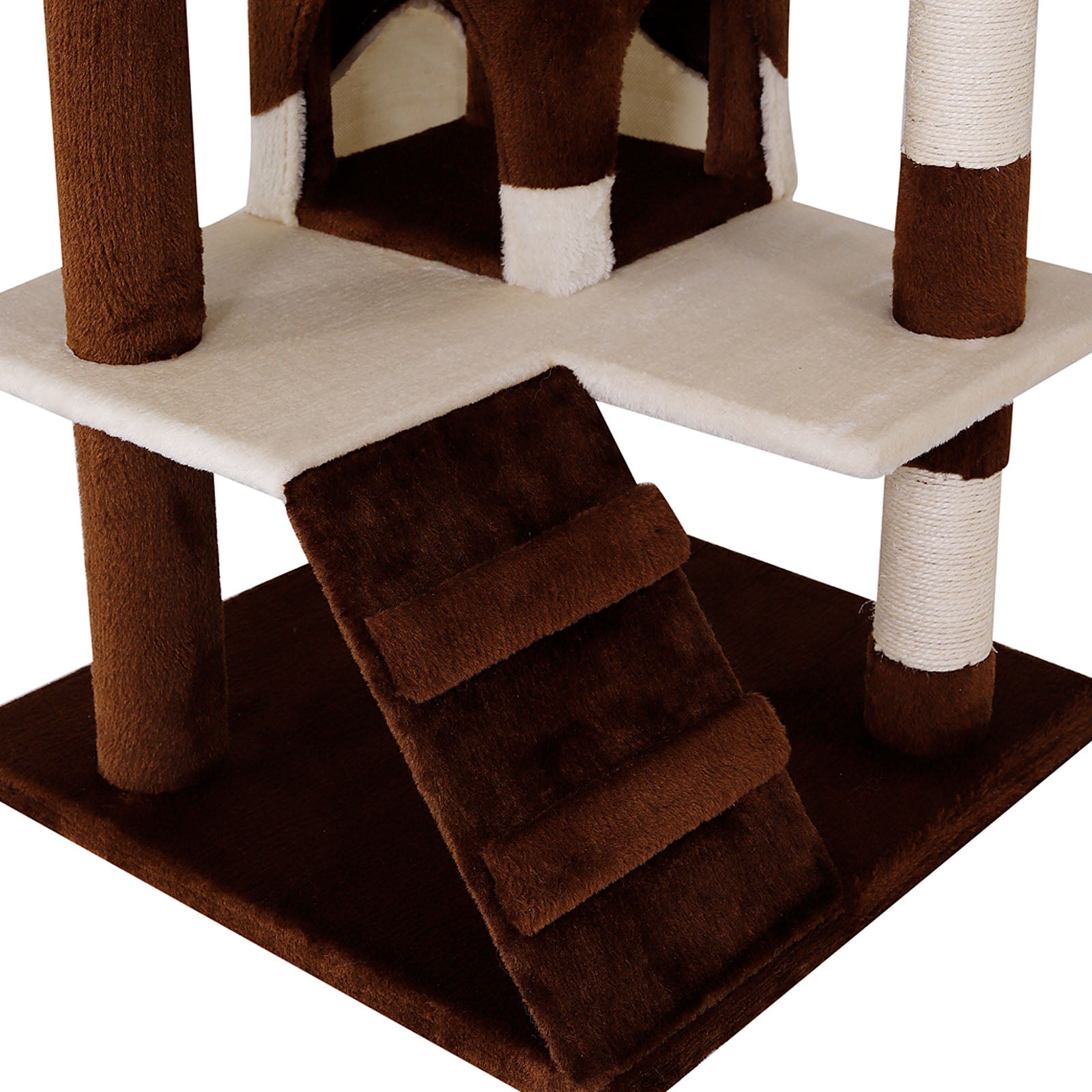 Lionto Katzenkratzbäume tiragraffi gatto 130 cm nero bianco