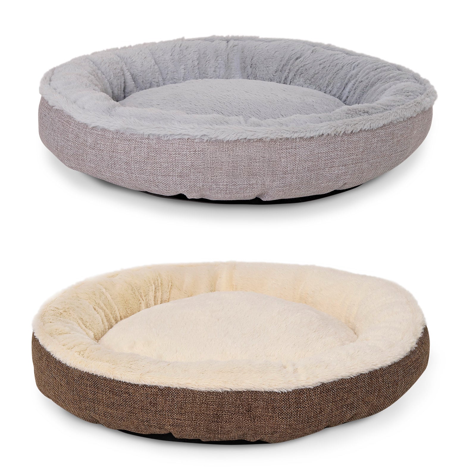 Lionto Katzenbettchen cuccia gatti grigia 55 cm donut morbida