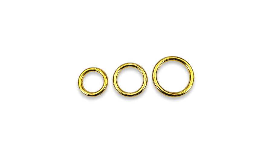 Toscani Anelli tondi Anello ottone oro per collari cane