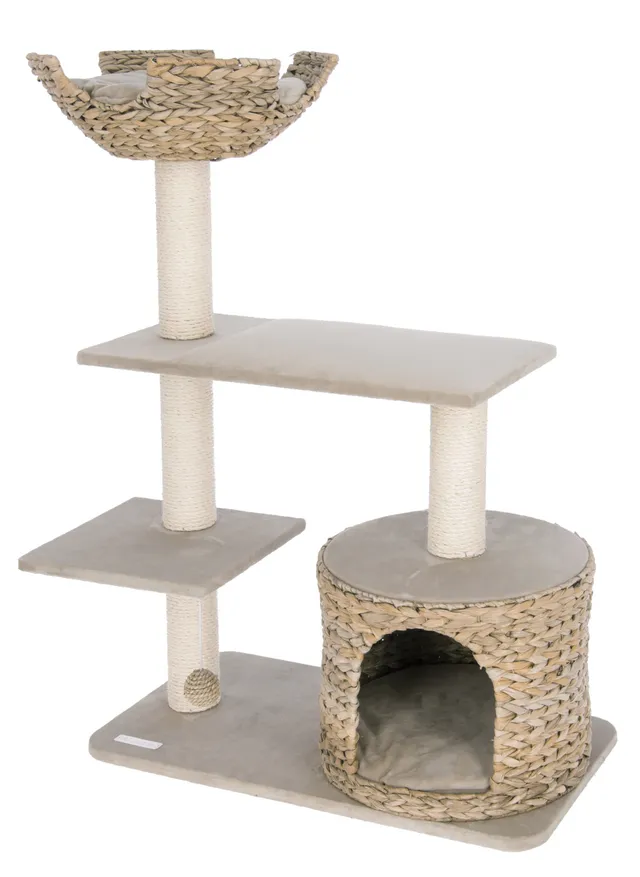 Kerbl Pet Jade albero tiragraffi gatto foglia banana con cuccia