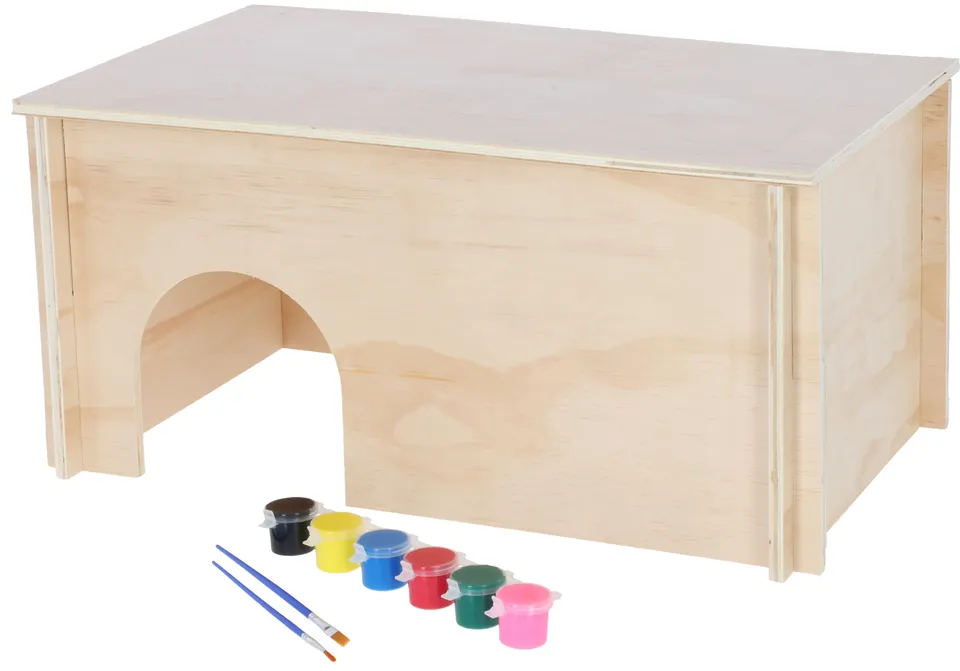 Kerbl Pet casetta roditori da dipingere legno tetto rimovibile