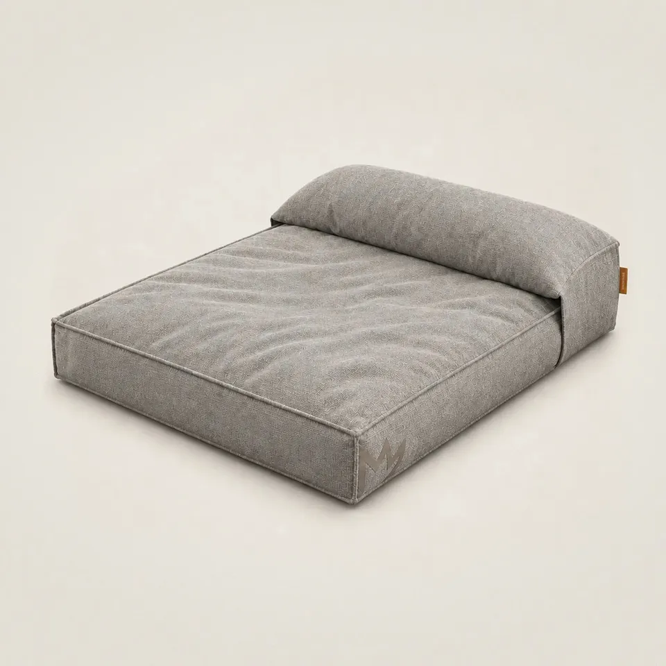 Rudelkönig Sluma cuccia cane memory foam beige con cuscino M