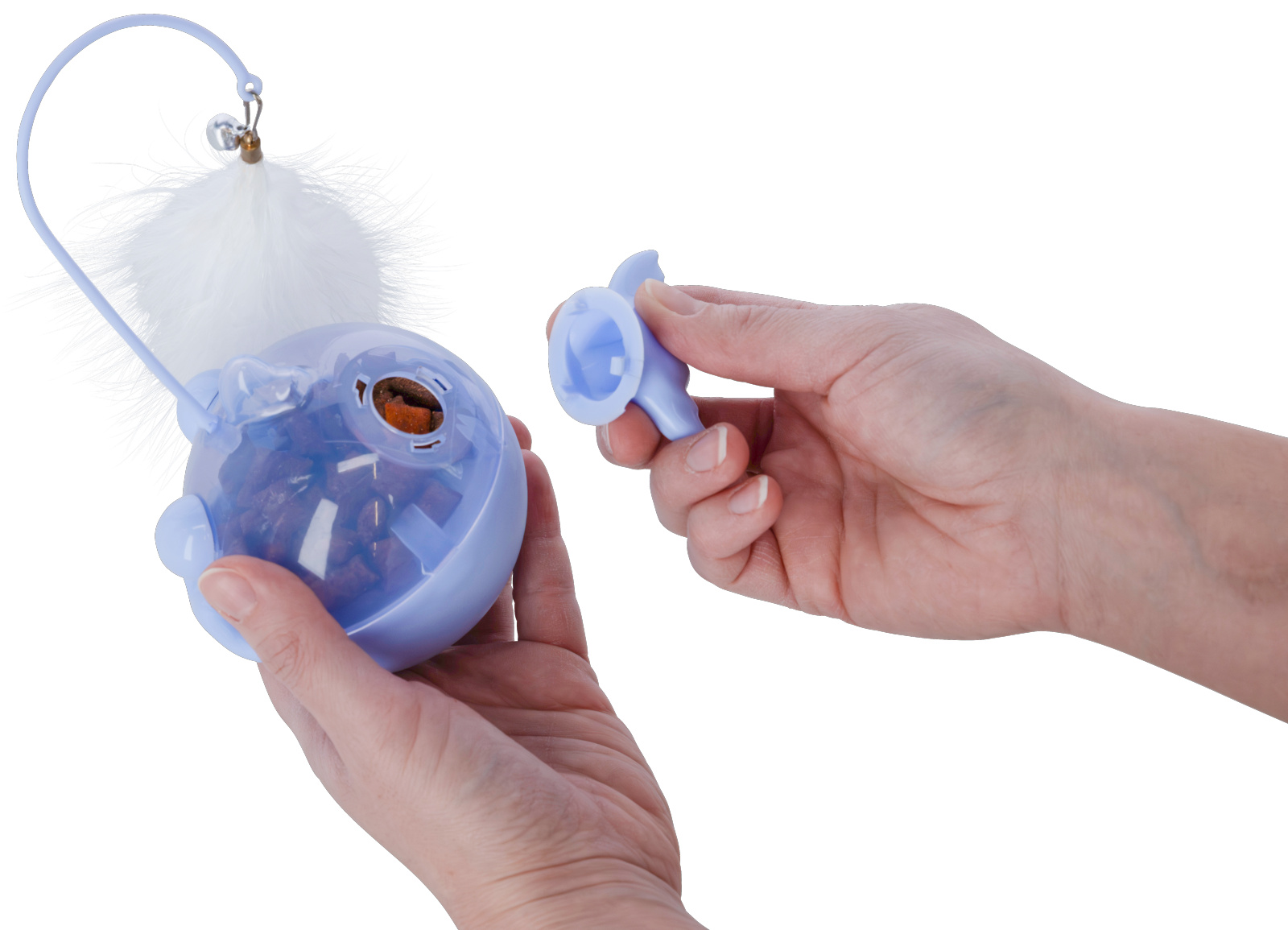 Kerbl Pet Snack Ball Fish palla snack per gatti pesce con sonaglio