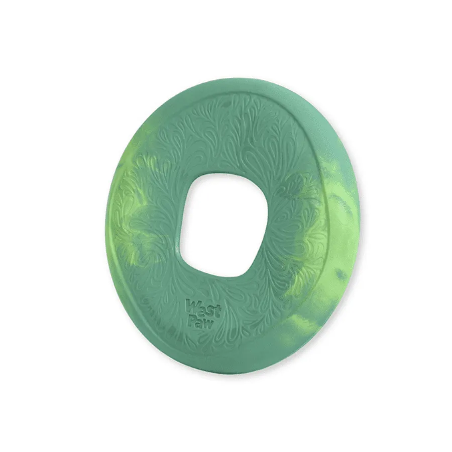 West Paw Sailz frisbee cane Emeraude plastica riciclata