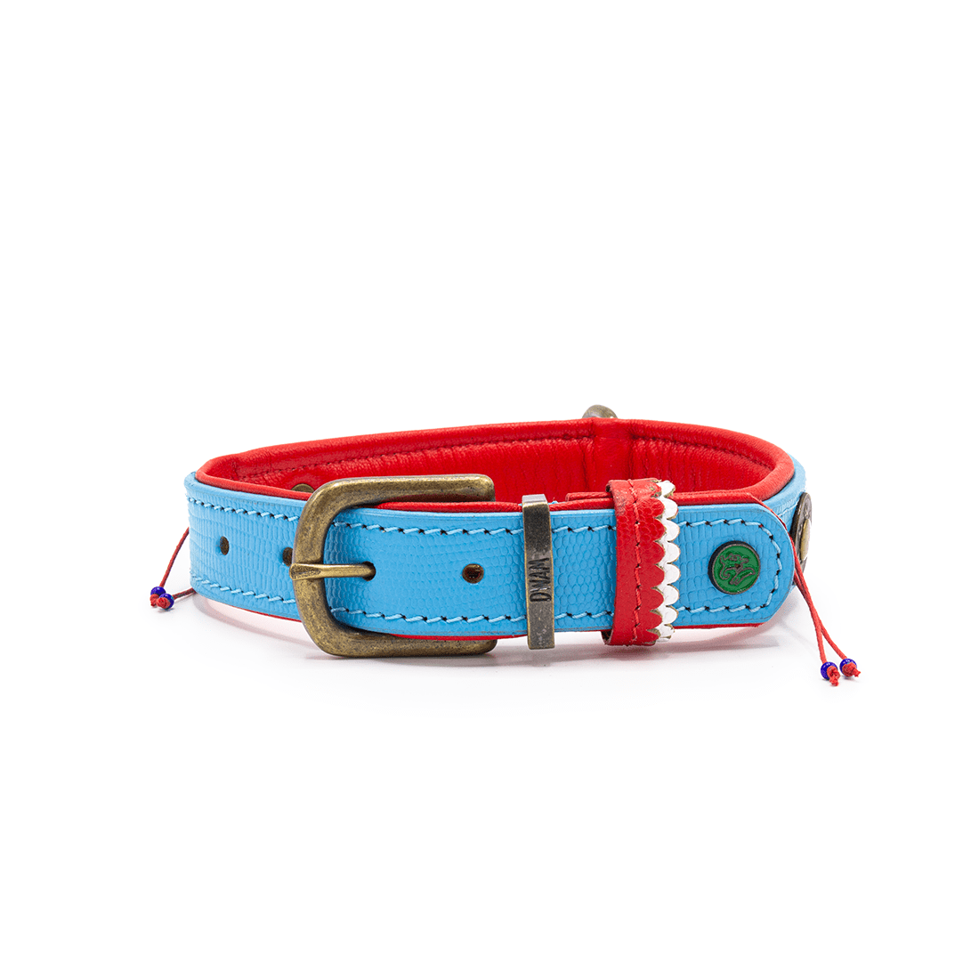 Dog with a Mission Dutchie Collare Cane L Azzurro Pelle