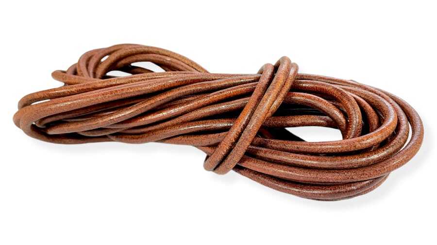 Toscani Cuoio Collare Caccia Riconoscimento Cuoio 6 mm