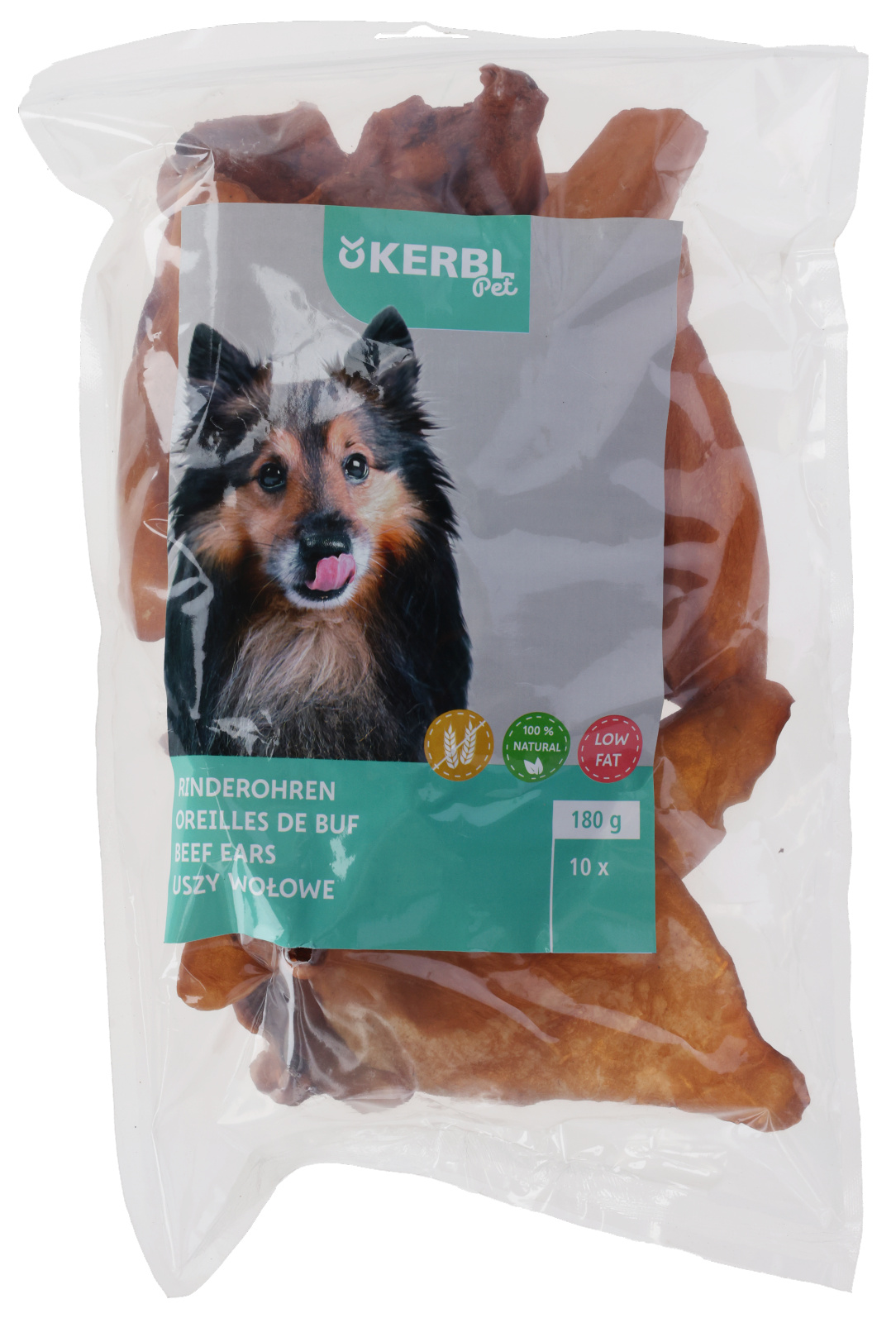 Kerbl Pet Beef Ears snack cane manzo magro