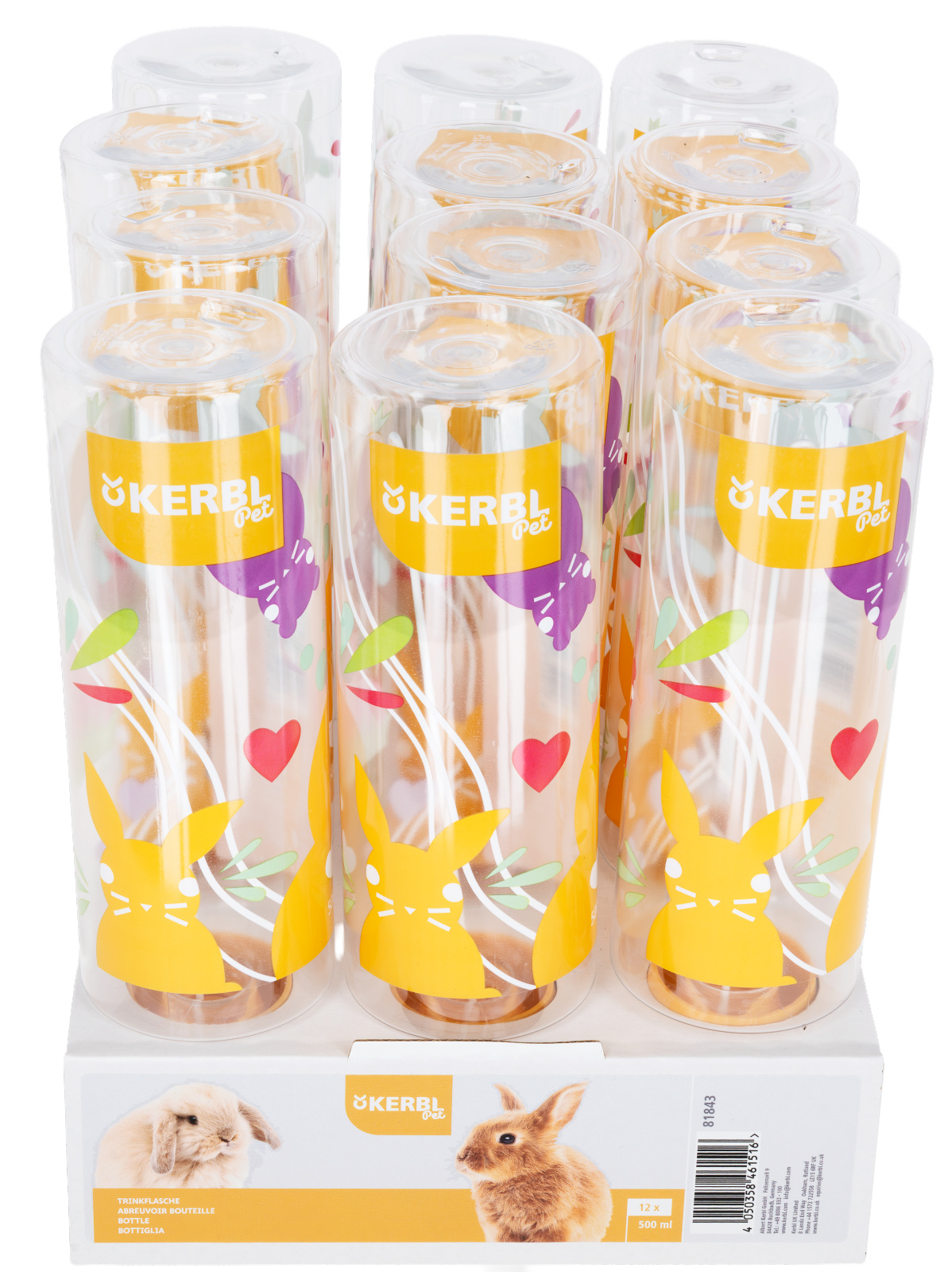 Kerbl Pet Bottle beverino conigli antogoccia acciaio