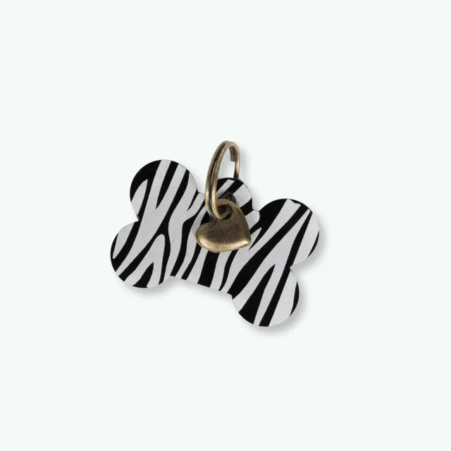 Dog with a Mission Zebra Medaglietta Cane Osso L Incisa