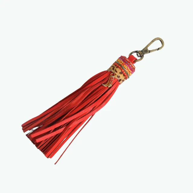 Dog with a Mission Gypsy charm per guinzaglio in pelle rossa