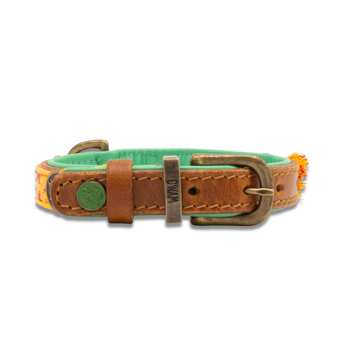 Dog with a Mission Boho Chica collare cane pelle XL arancione 48-57cm
