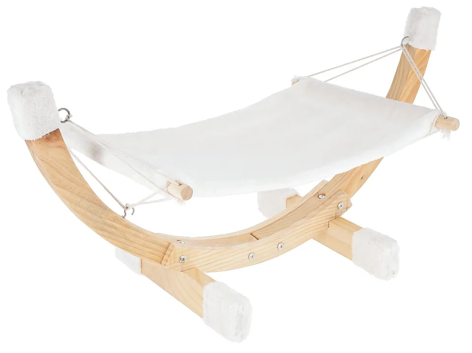 Kerbl Pet Siesta Amaca per Gatti in Peluche con Telaio Legno
