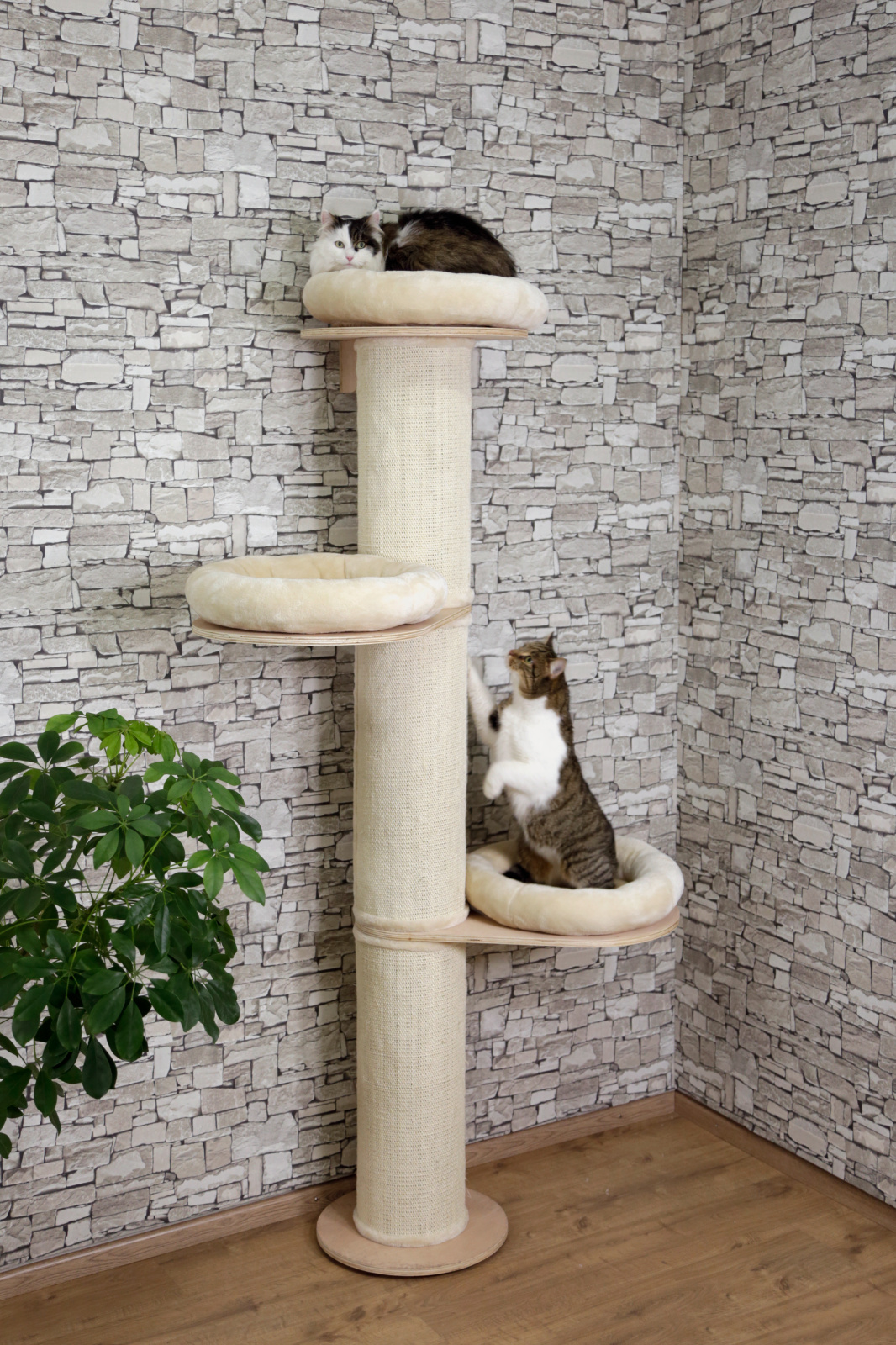 Kerbl Pet Dolomit Tower Albero Tiragraffi Sisal 3 Cuccette
