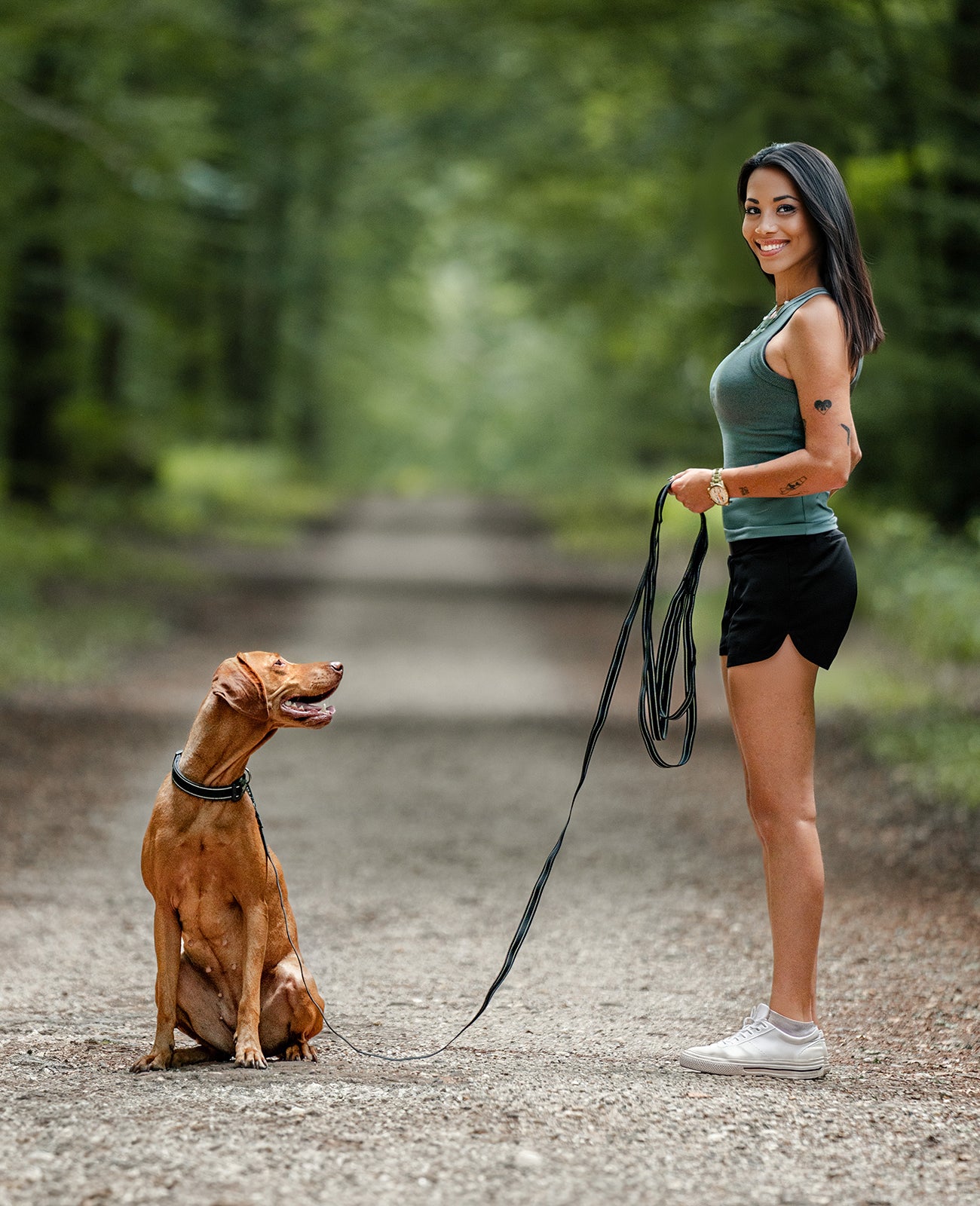 Lionto Hunde-Spaziergang lunghina gommata cani 5 m riflettente