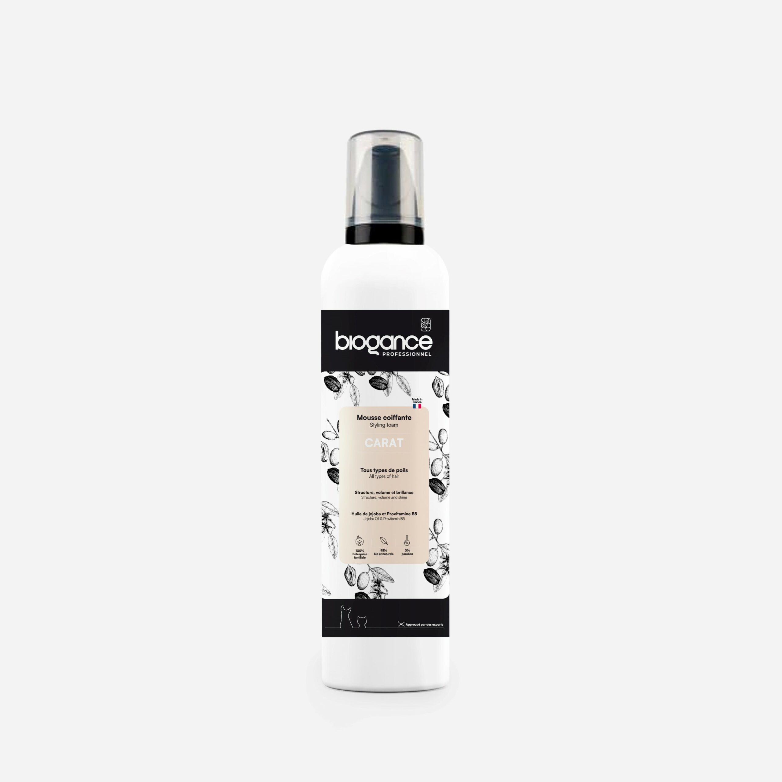 Biogance Carat mousse pelo cani gatti volume jojoba