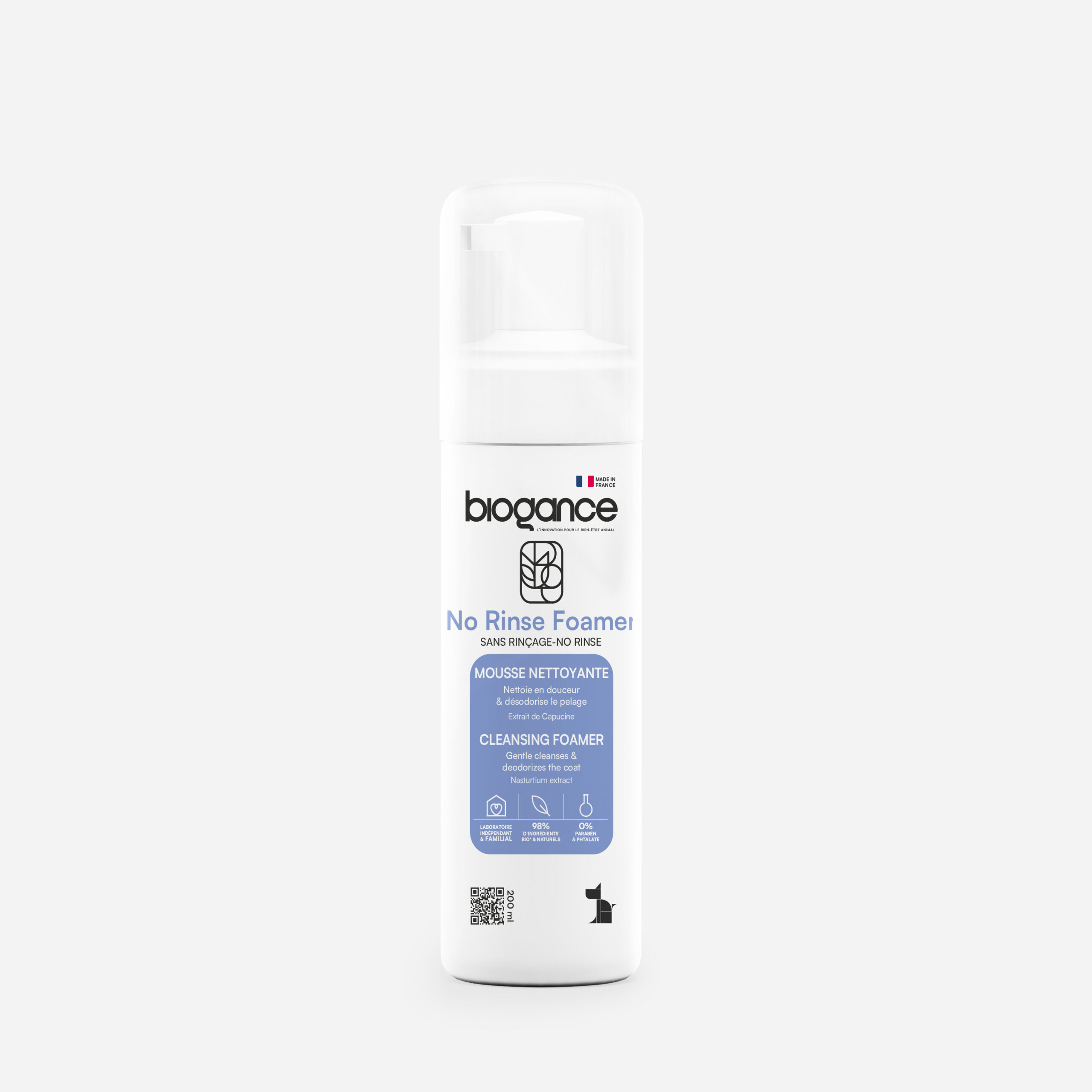 Biogance No Rinse Foamer schiuma secca cane nasturzio